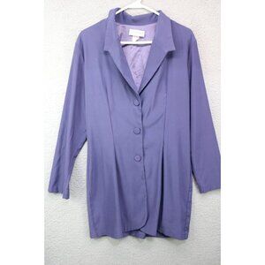Alyn Paige Purple Satiny Coat Dress-Size 11/12-Vintage-Y2K-90's